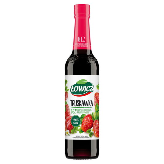 Łowicz Suplement diety w syropie o smaku truskawkowym 400 ml