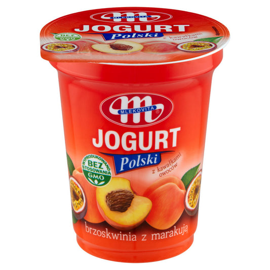 Mlekovita Jogurt Polski brzoskwinia z marakują 350 g